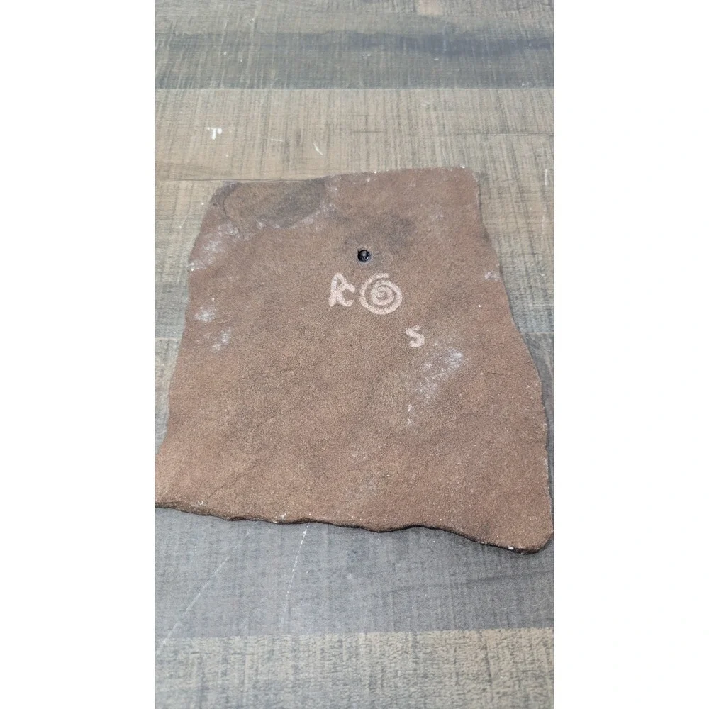 Kokopelli Native Style Sandstone Art Tile Signed Etched Stone Decor USA Made